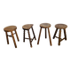 Ensemble de 4 tabourets tripodes