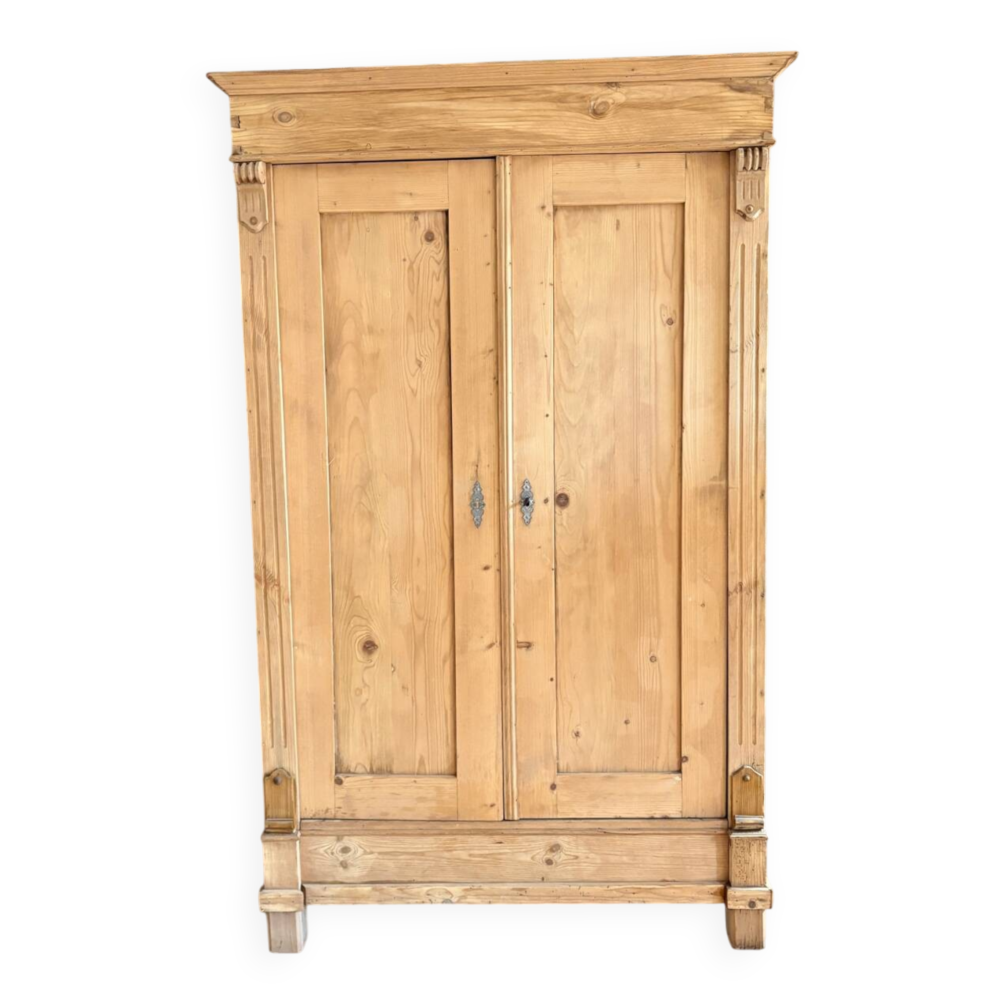 Armoire lingère bois brut