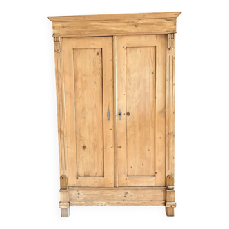 Armoire lingère bois brut