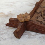 Black forest frame carved wood