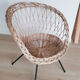 Adult rattan armchair metal feet