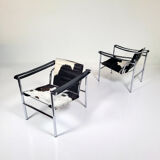 LC1 armchairs, Le Corbusier,  Cassina