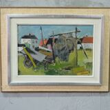 John Börén ( 1903-1983 ), Swedish Modern Painting, 1960s, Oil on Panel, Framed