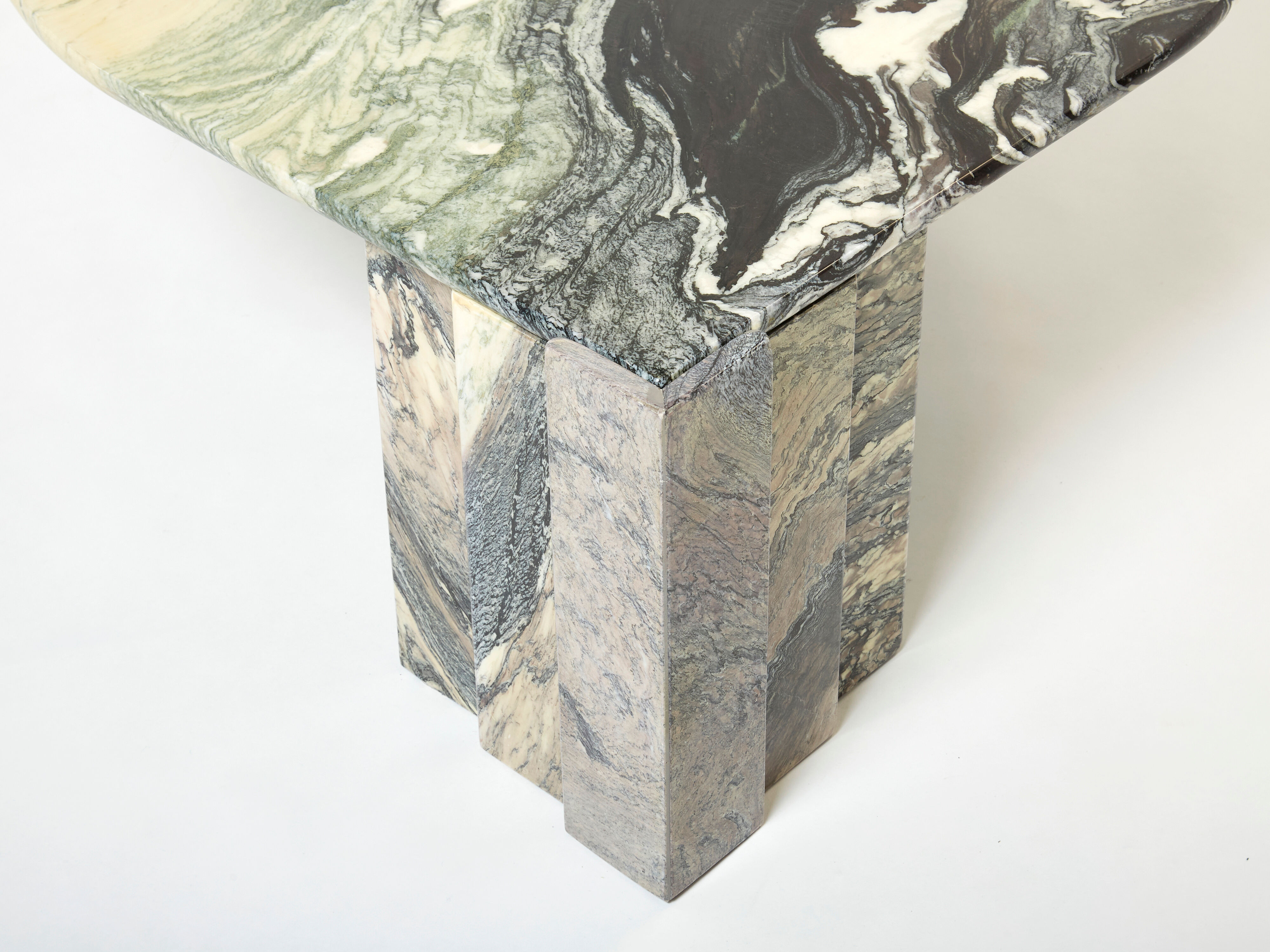 Sicilian marble eye coffee table circa 1970