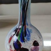 Speckled Blown Art Glass Ball Vase