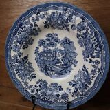 4 Tonquin and Myott English deep plates, Staffordshire blue model