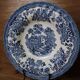 4 Tonquin and Myott English deep plates, Staffordshire blue model