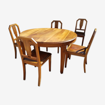 Table et chaises art deco