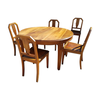 Art deco table and chairs