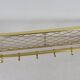 1960s gold aluminum coat rack