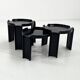 3 tables gigognes par Giotto Stoppino pour Kartell, 1970