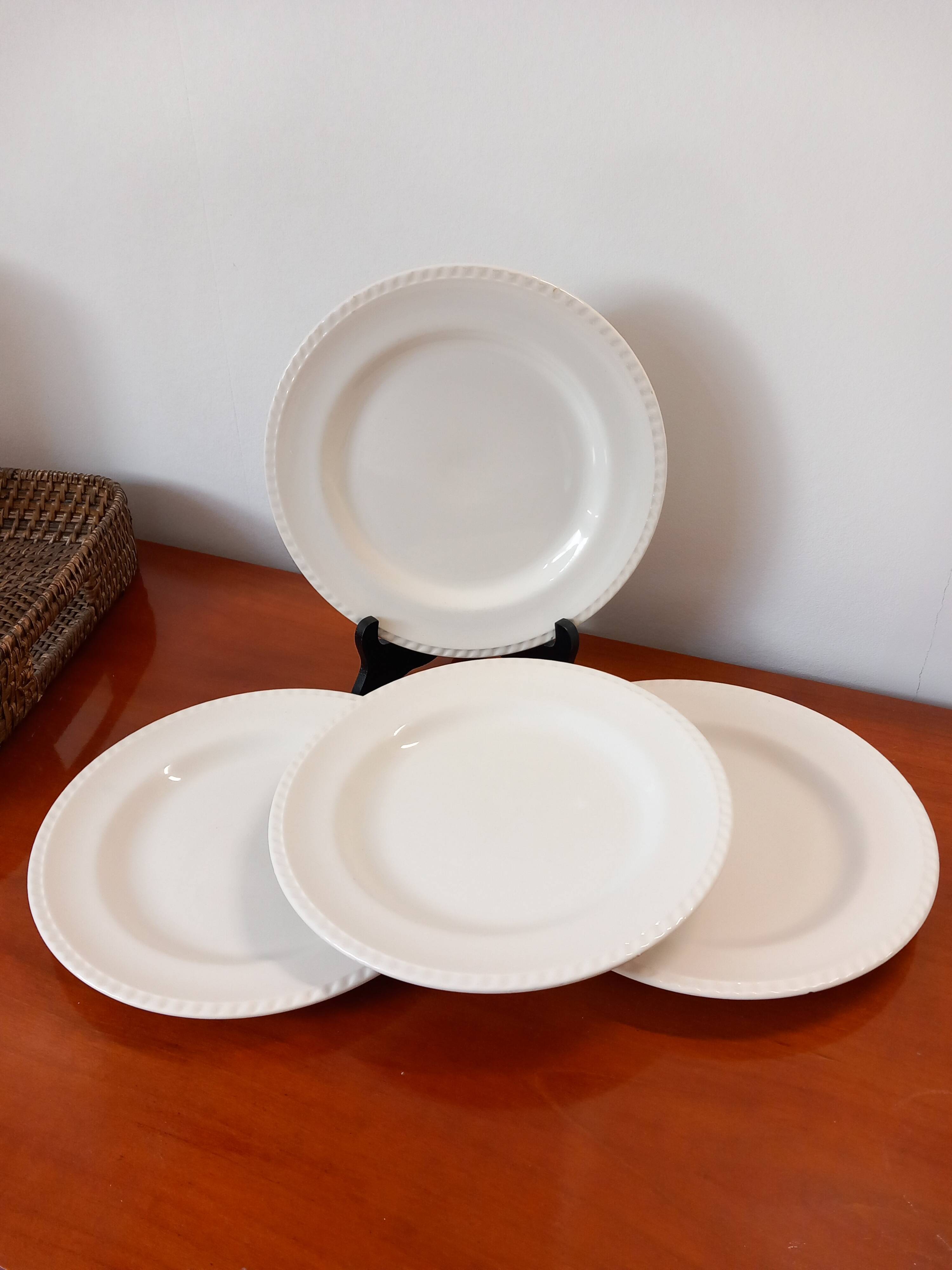 Lot de 4 assiettes plates Oxford Kéradur