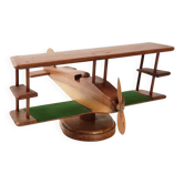 Vintage teak airplane on a stand - 1960s