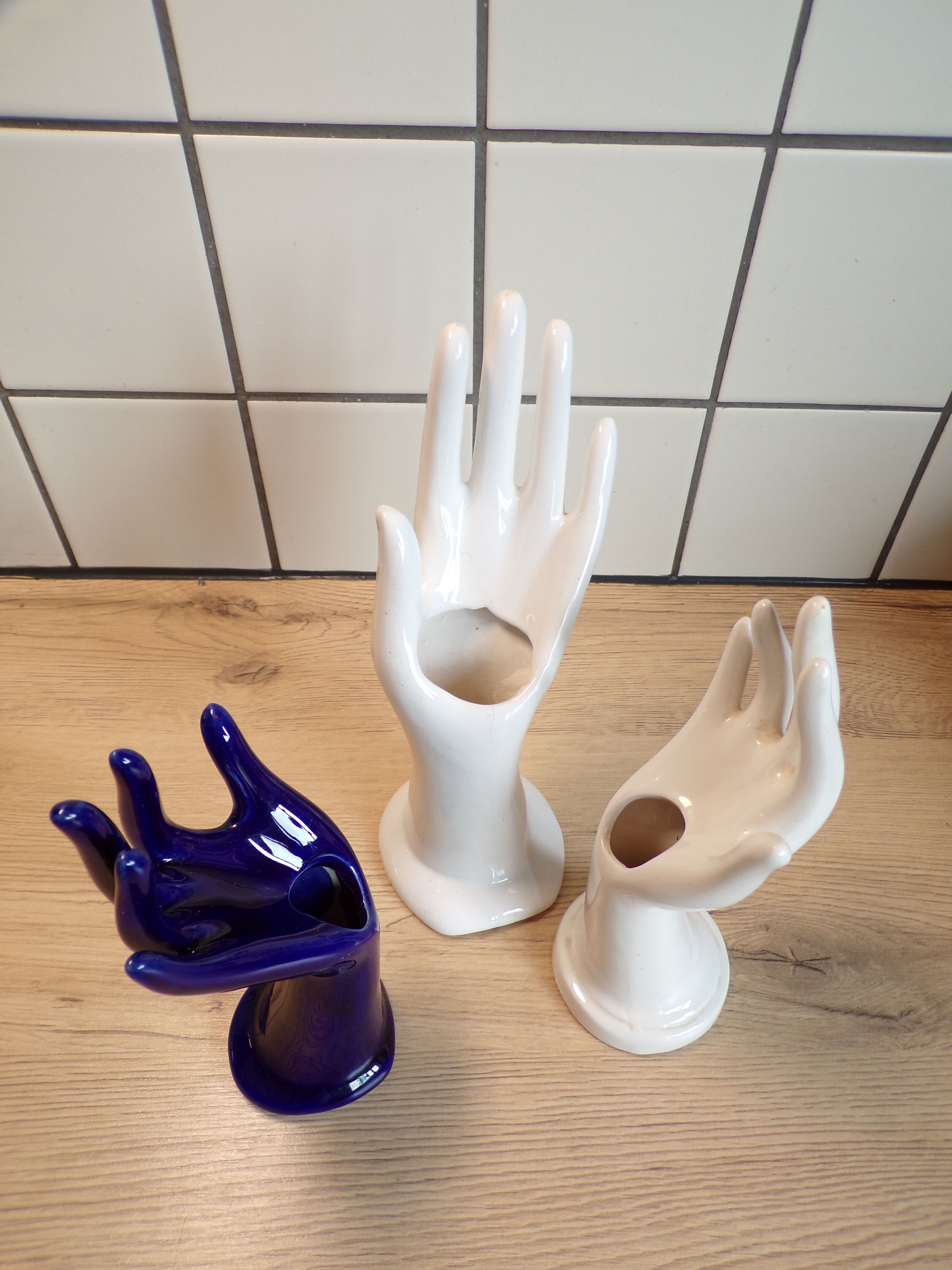 Set 3 ceramic ring hands