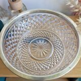Circled crystal dish