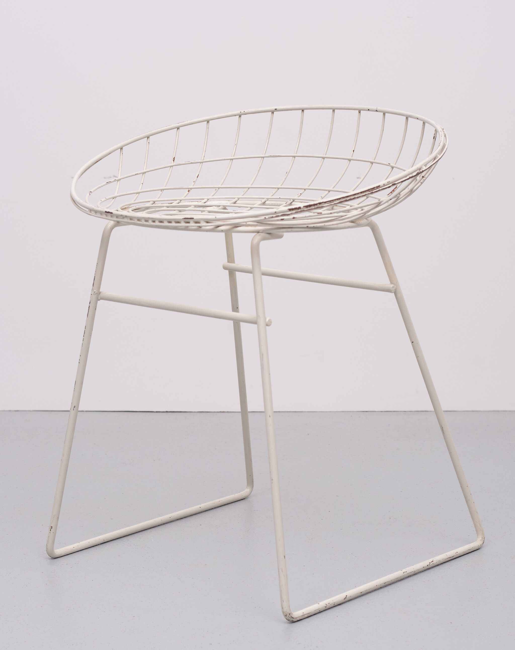 Pastoe Wire Stool Model Km05, Cees Braakman 1950s