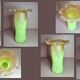 Vase en verre soufflé opaque style art nouveau
