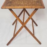 Folding side table bamboo 19th