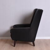 Scandinavian leather armchair, 1960s