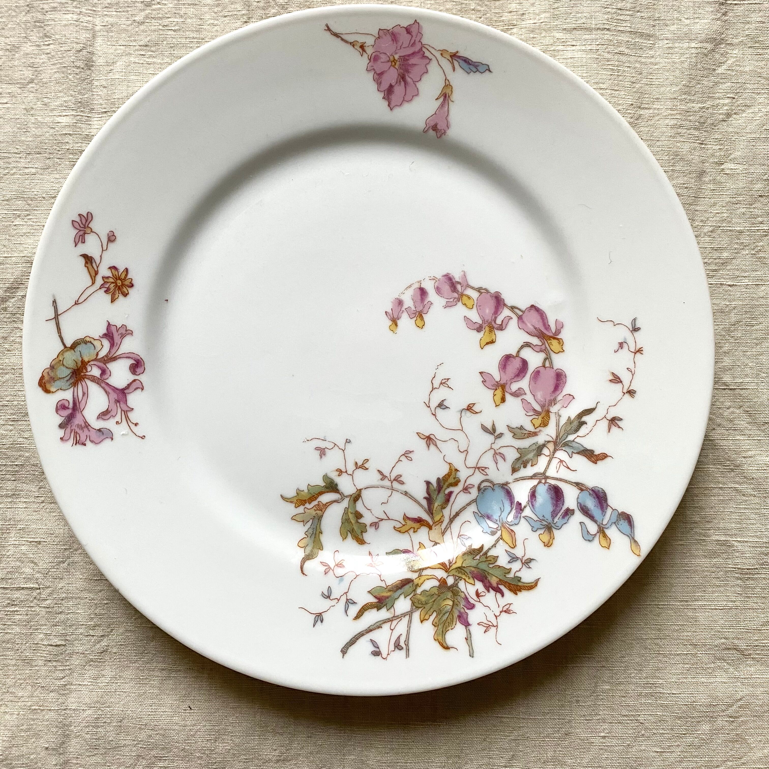 Floral porcelain dessert plates x14