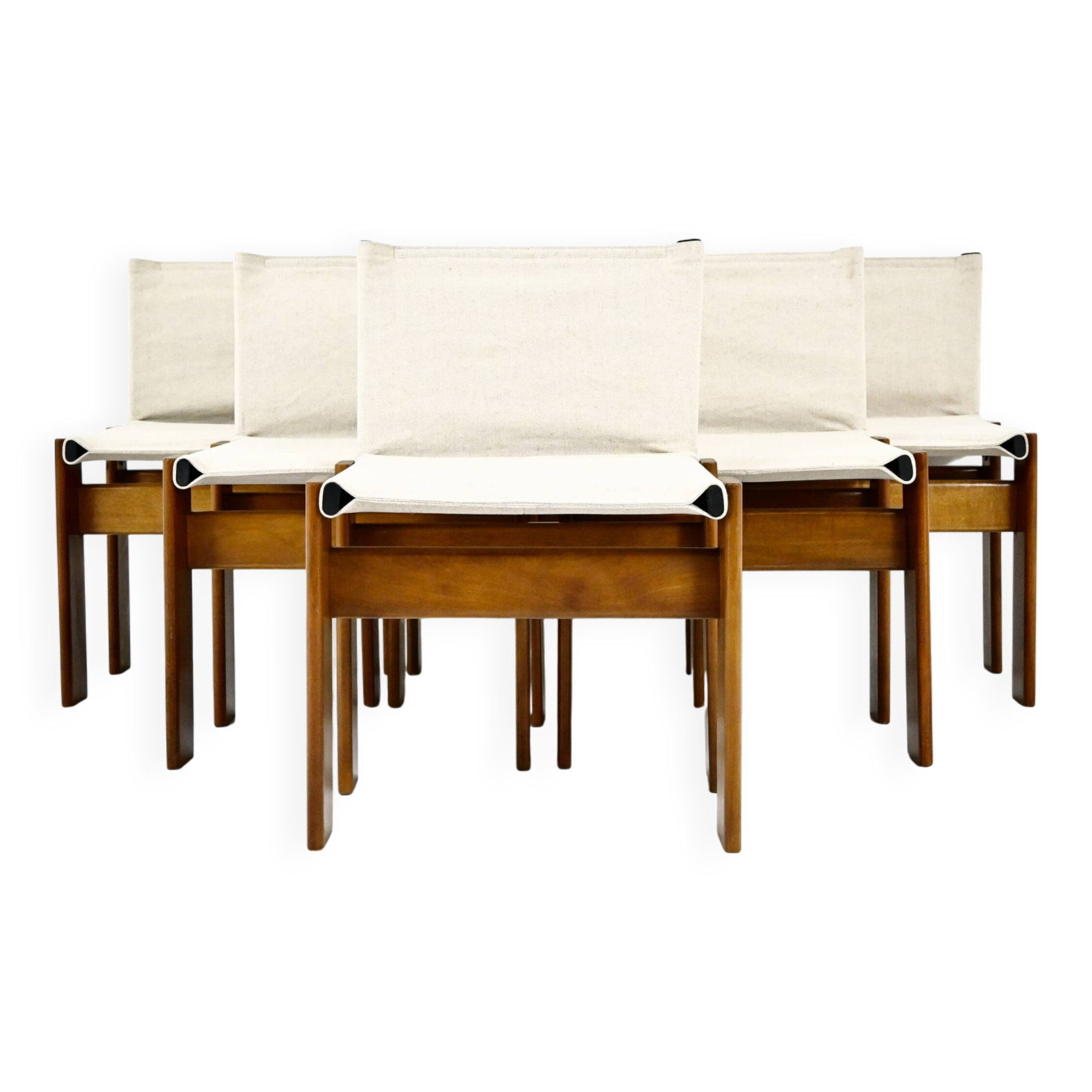 Set of 6 Monk Chairs by Afra & Tobia Scarpa for Molteni, 1970s