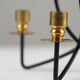 Black & brass four-light candle holder – Gunnar Ander for Ystad-Metall, Sweden, 1950s/1960s