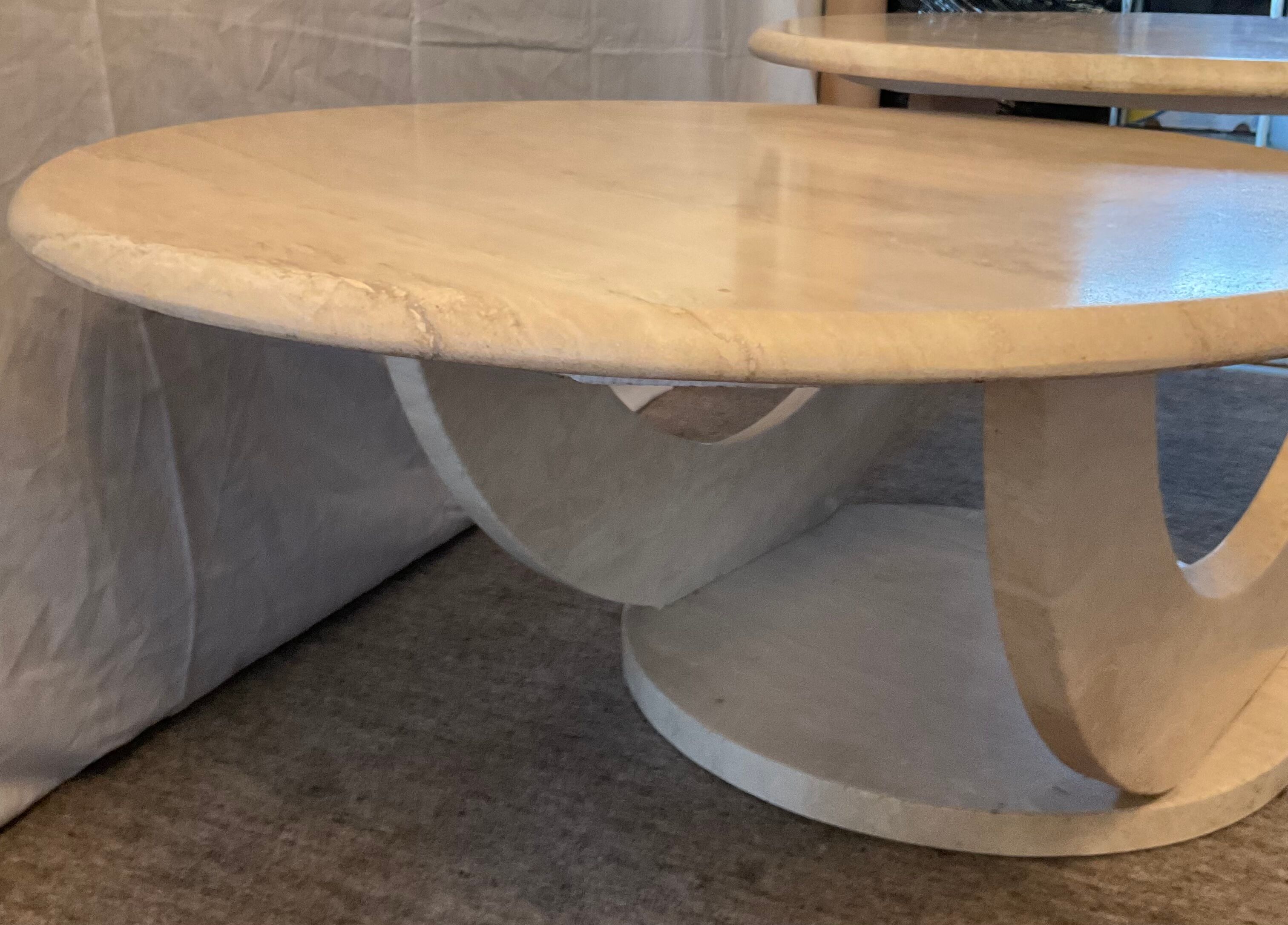 Travertine coffee table from the 70s