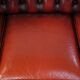 Spacious red English 2.5-seater cowhide leather chesterfield sofa