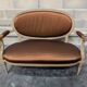 Antique Louis XVI style salon – Basket seat settee and 4 armchairs
