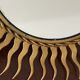 Sun mirror in gold metal 1950  21cm