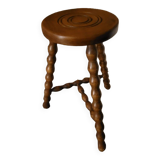 Tripod stool with turned legs
