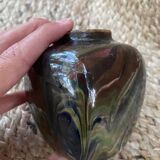 Vase in marbled glazed earthenware, Savoie