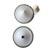 2 scalloped opaline suspensions