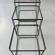 Lot of 3 vintage 1970s design nesting coffee tables by Max Sauze.