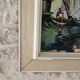 Oil painting on Isorel Marine Port Les Martigues signed (to be identified)