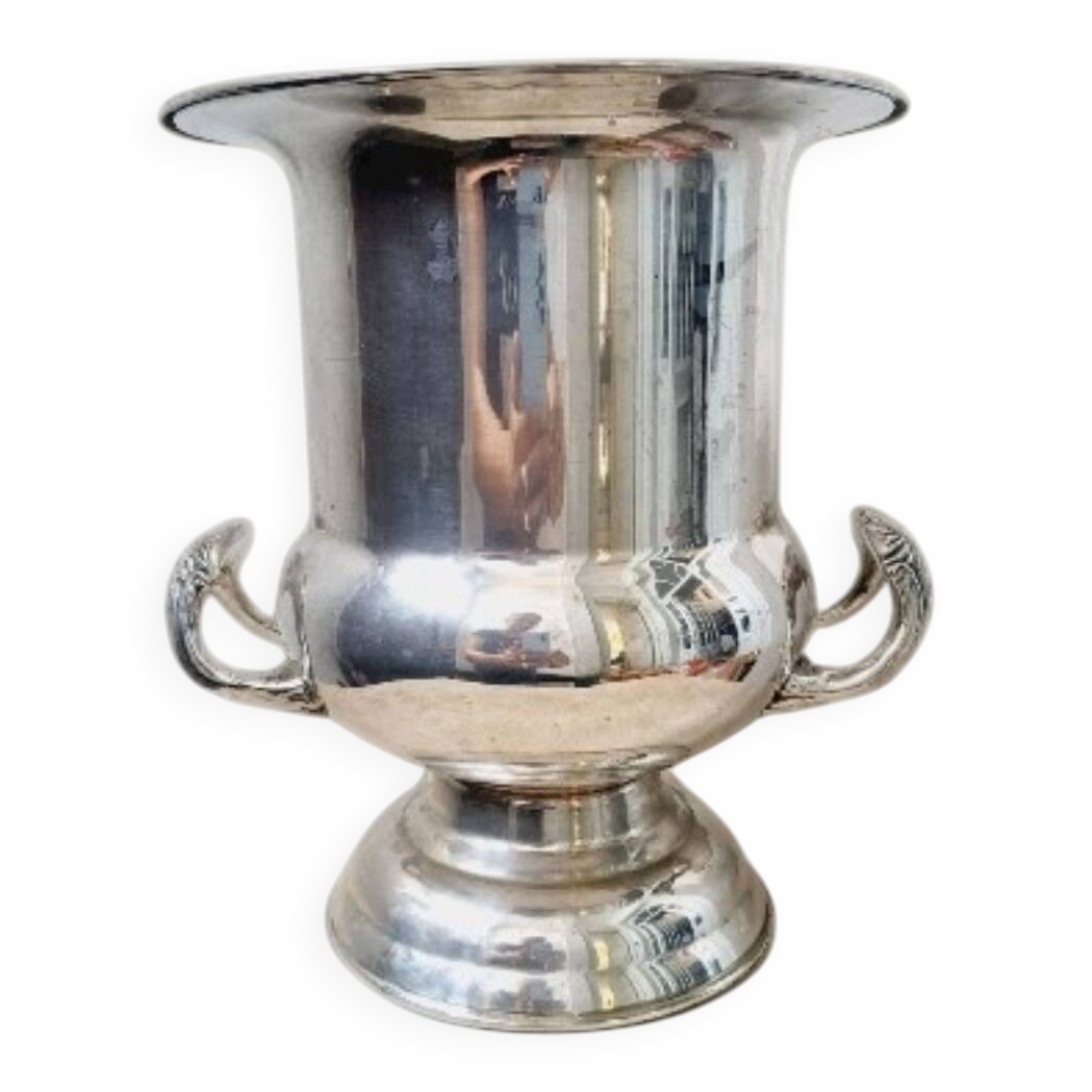 Vintage silver metal champagne bucket