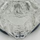 Square ceiling light in molded glass with relief