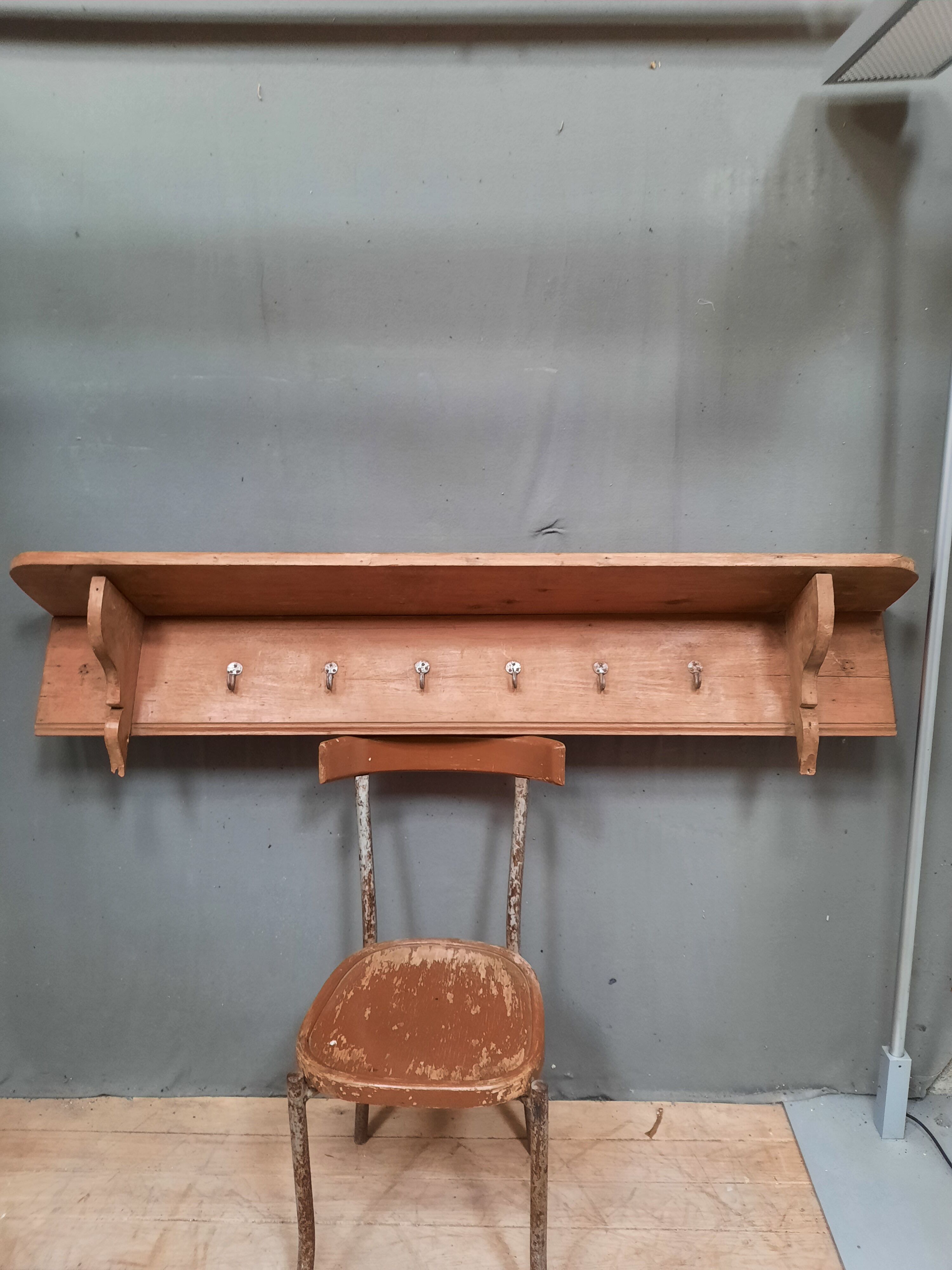 Rustic wall coat rack