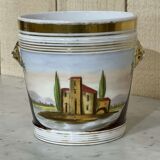 Cache pot Napoleon III late nineteenth porcelain