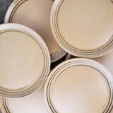 Lot de 8 assiettes plates en grès de Sarreguemines
