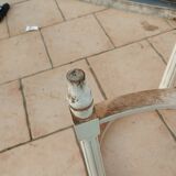 Table basse ancienne style louis xvi avec plateau marbre