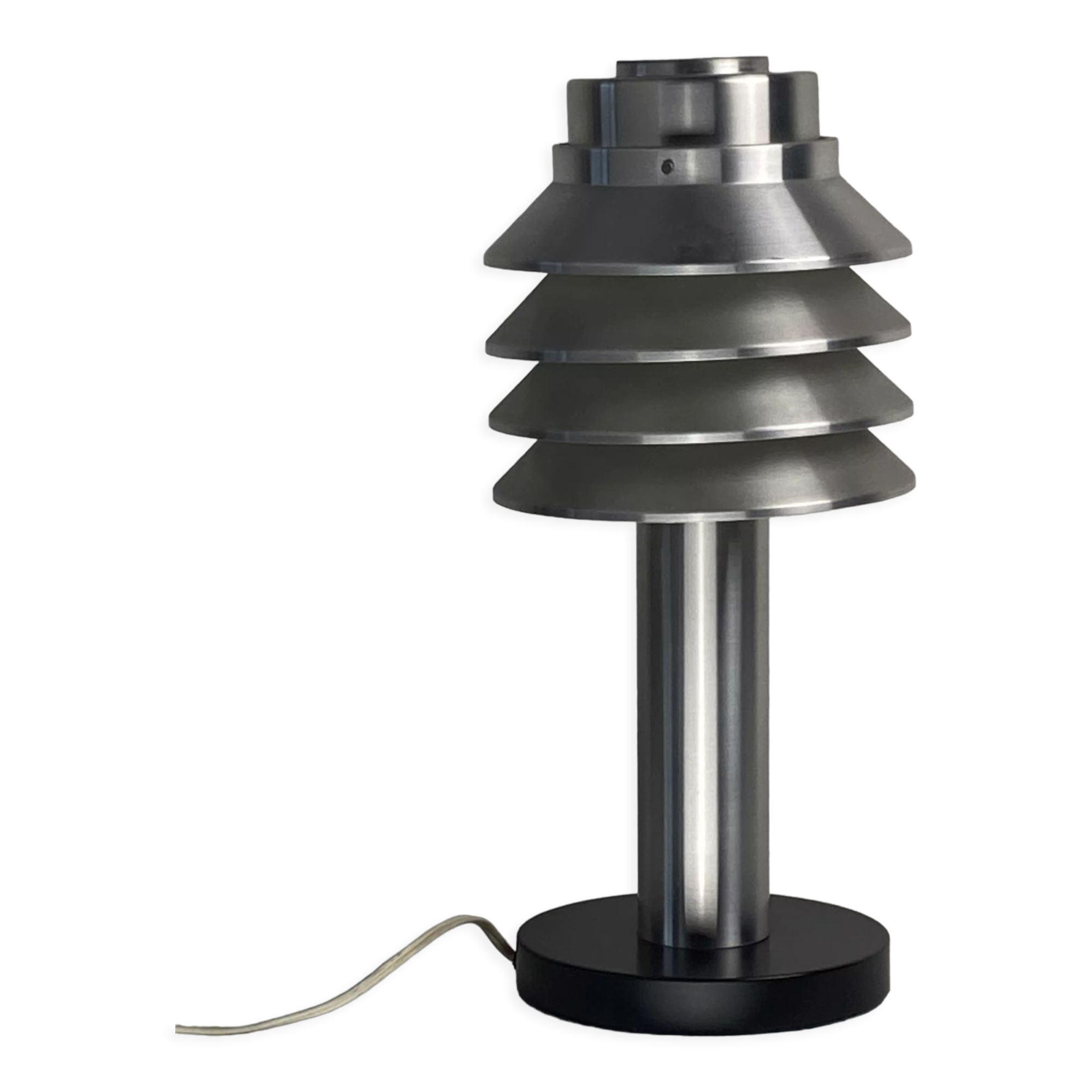 Space age aluminum mushroom dome lamp by Hans Agne Jakobsson for Markaryd, Sweden 1960s