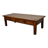French xixth century farmhouse rustic oak coffee table