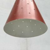 Perforated metal pendant light, mid-century design, 1960s.