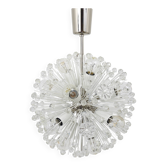 Blown glass lustre Dandelion Sputnik nickel-plated by Emil Stejnar, Rupert Nikoll