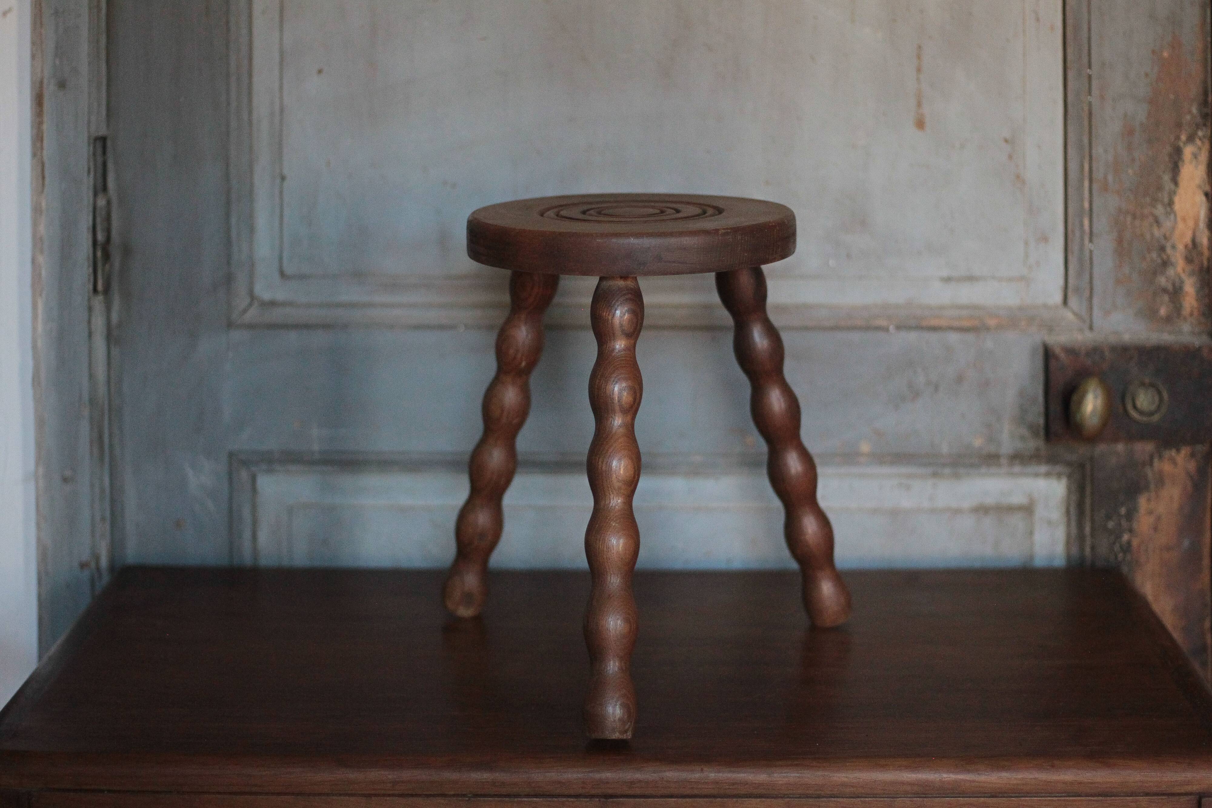 Vintage stool, tripod stool, occasional stool, wooden plant stand