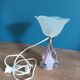 Bedside lamp tulip glass paste base molded glass bubble pink dp 0723031