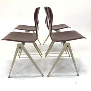 Lot of 4 vintage chairs Galvanitas S22 in the Netherlands