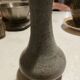 Gray enameled stoneware soliflore vase