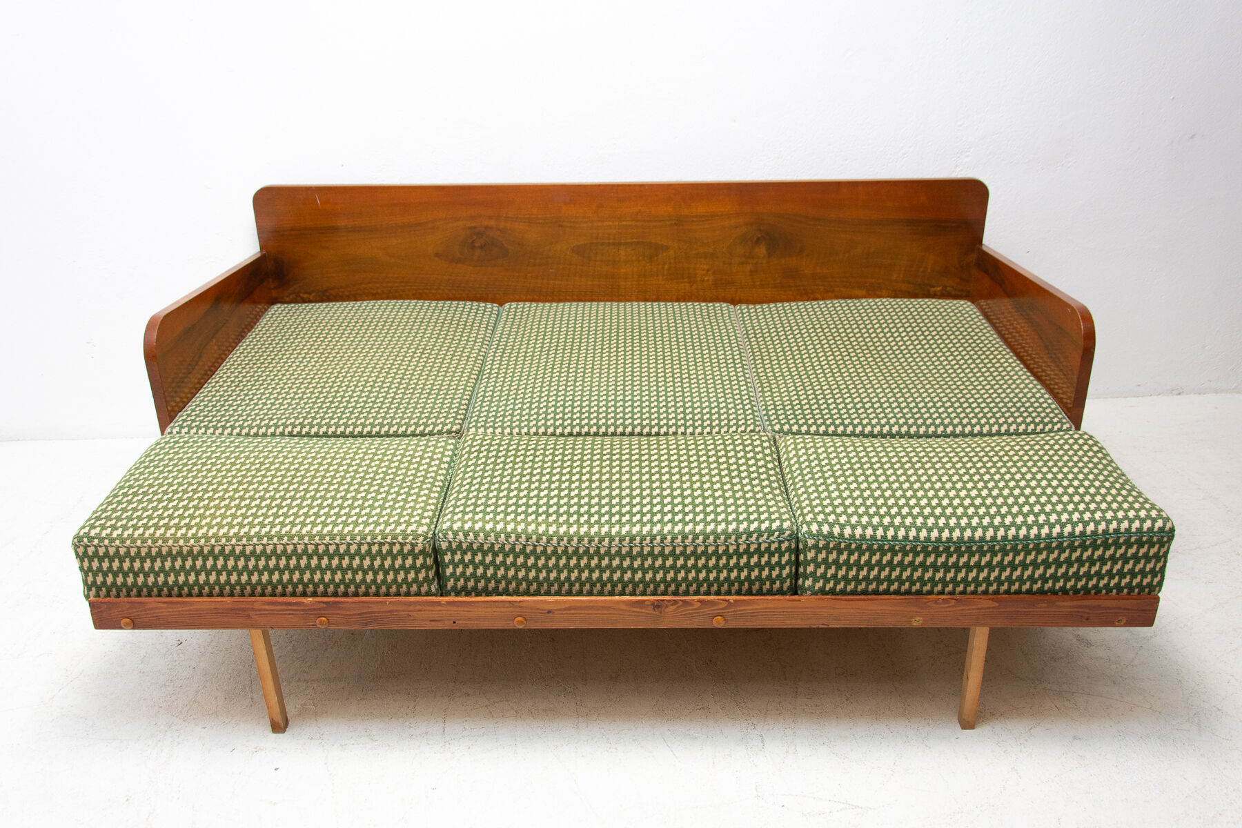 mid century folding sofabed by jindřich halabala for up závody, 1950´s